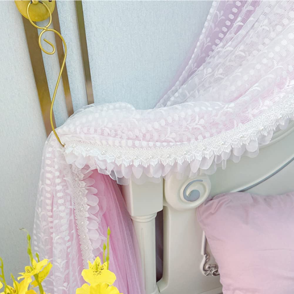 Prinzessinnenkrone-Betthimmel für Mädchenzimmer, Romantisches Prinzessinnenzelt mit Garnnetz-Bettumrandung