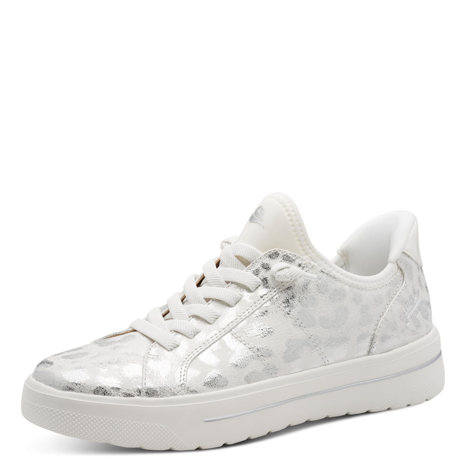 Jana Women's Low Vegan 8-23764-45 Trainers, WHT Leo Metal, 37 EU