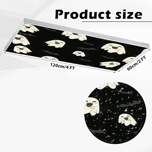 Miniatura 6 de AT5ZR4PD Cubiertas decorativas de luz fluorescente para aula, oficina, escuela, patrón sin costuras, Simbol minmal Halloween para cubiertas de luz