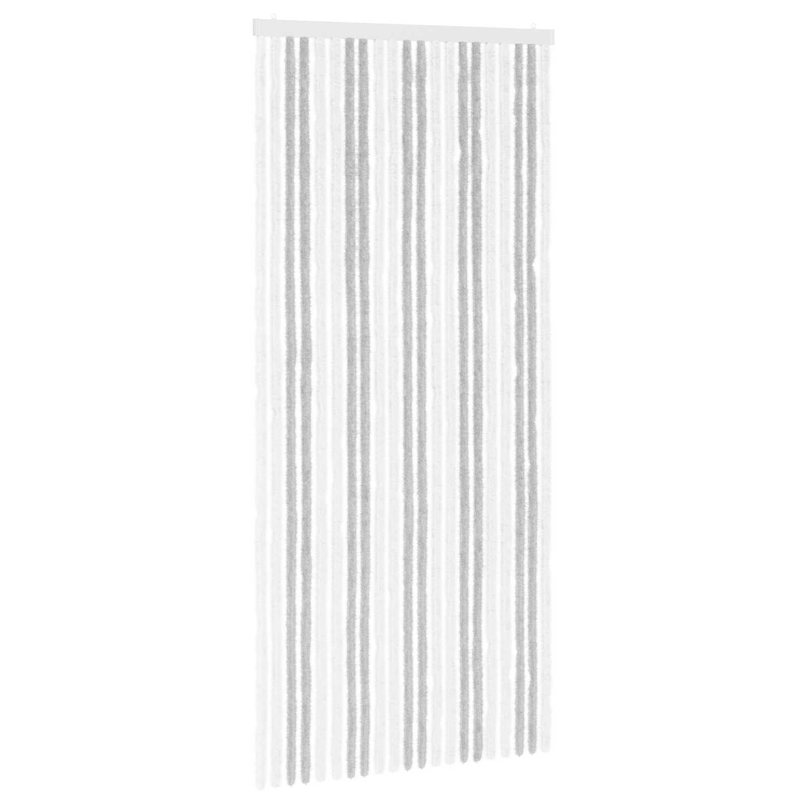 vidaXL Insect Curtain Chenille Light Grey and White 90 x 200 cm — image 1