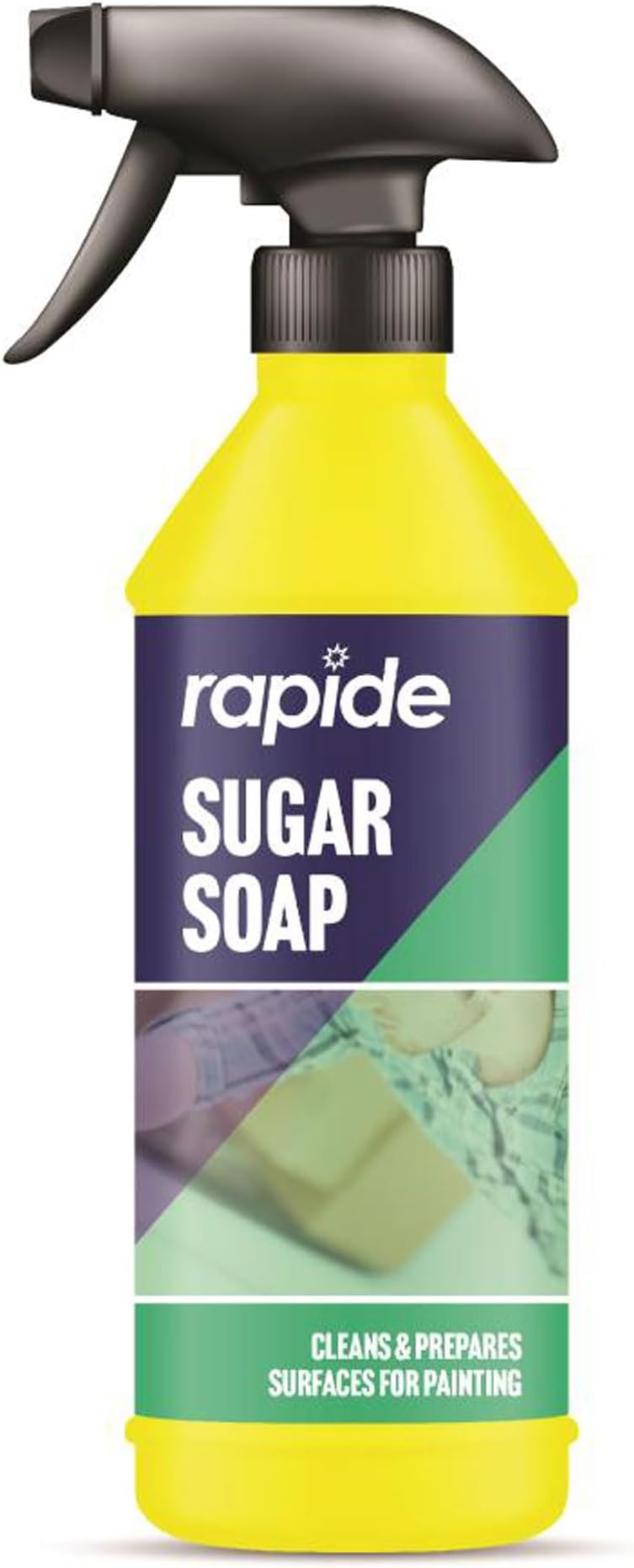 Rapide Sugar Soap Trigger Spray 500ml - Ready to Use Trigger Spray Sugar Soap - Removes Grease, Grime and Nicotine Stains, Powerful Formula Perfect Solution for Projects