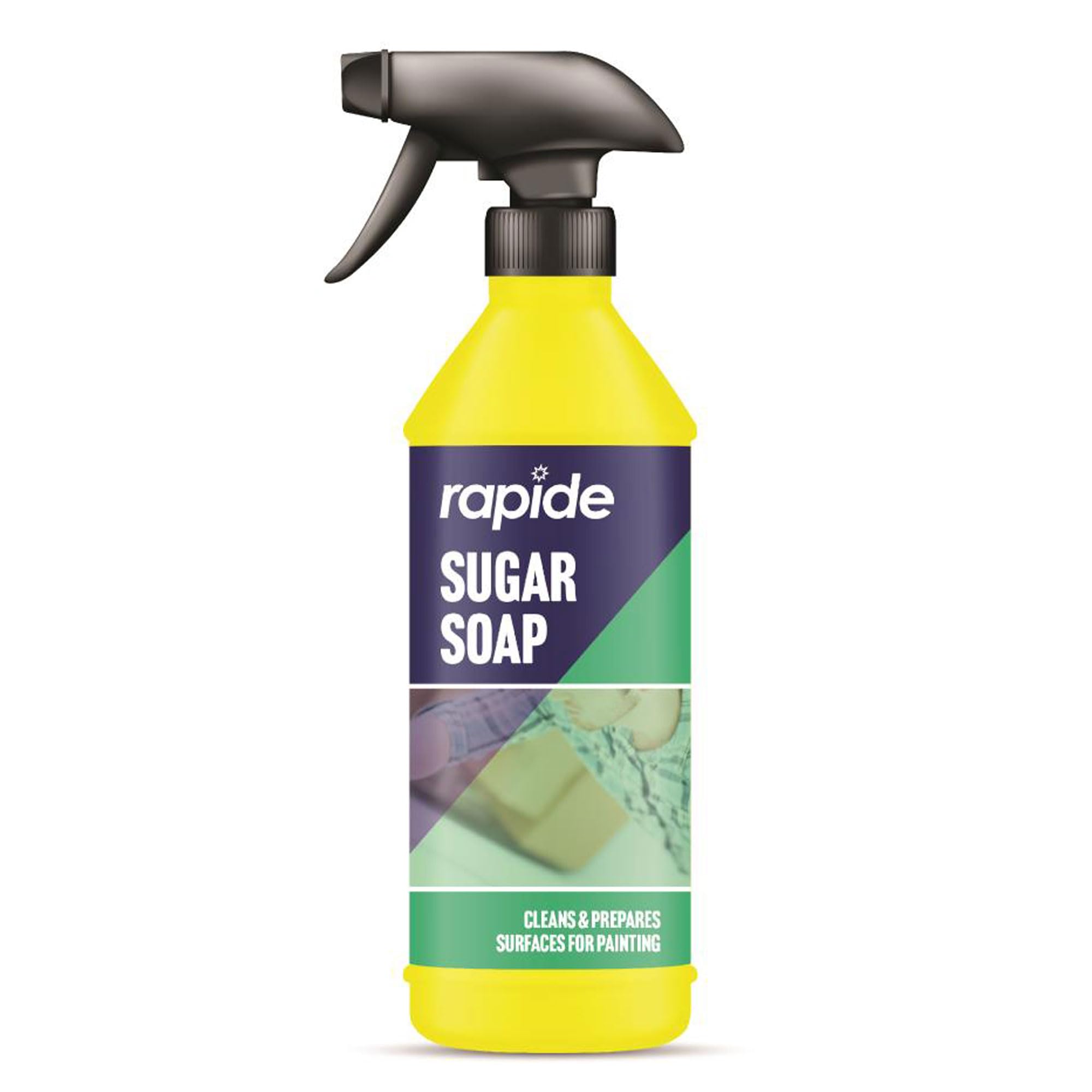 Eliz Rapide Sugar Soap Trigger Spray 500ml - Ready to Use Trigger Spray Sugar Soap - Removes Grease, Grime and Nicotine Stains, Powerful Formula Perfect Solution for Projects