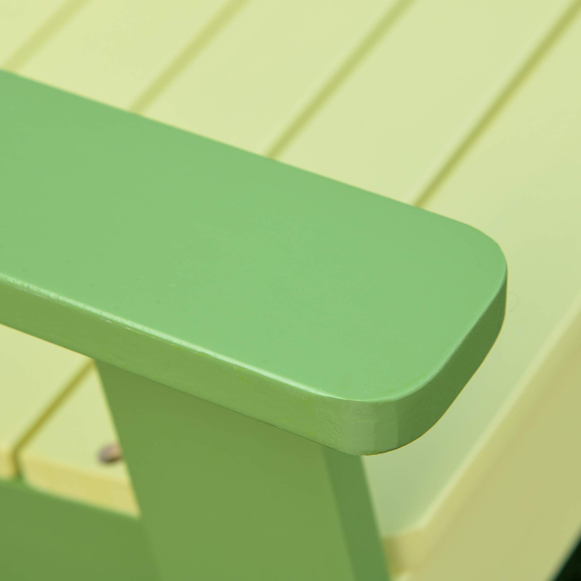 Outsunny Sedia per Bambini da Giardino Adirondack in Legno di Pino Verde