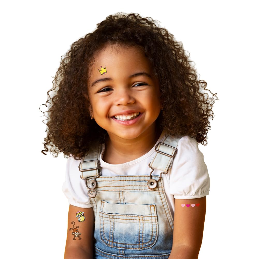 Premium Kinder Tattoo Set, dermatologisch getestet [dermatest® / Oktober 2024], temporär, perforiert, hautfreundlich, leicht entfernbar, für Mädchen u. Jungs, Jungen, 30 Motive