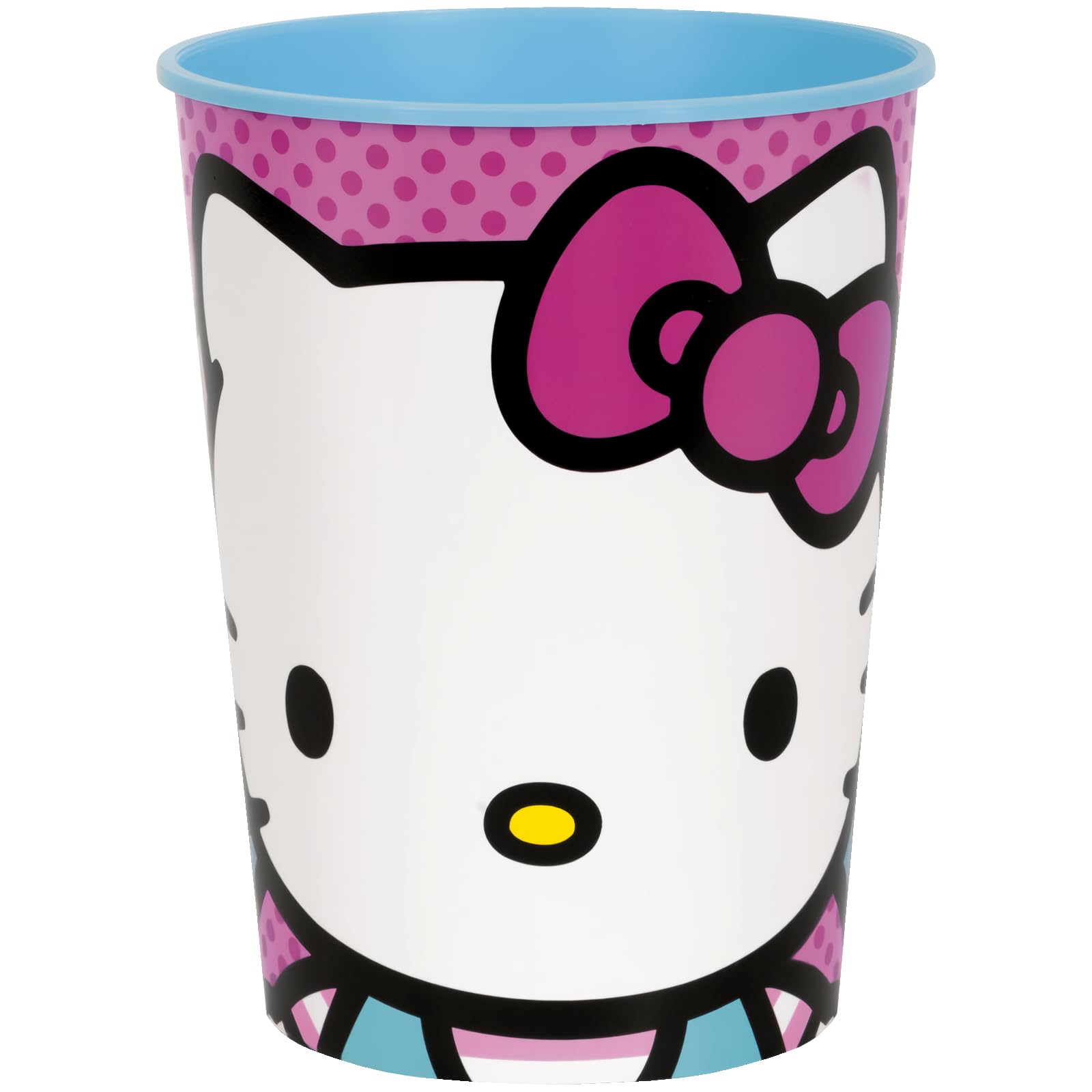 Pink Hello Kitty Friends Design Plastic Stadium Cup 16 oz 1 Count - Durable Drinkware Ideal for Kids