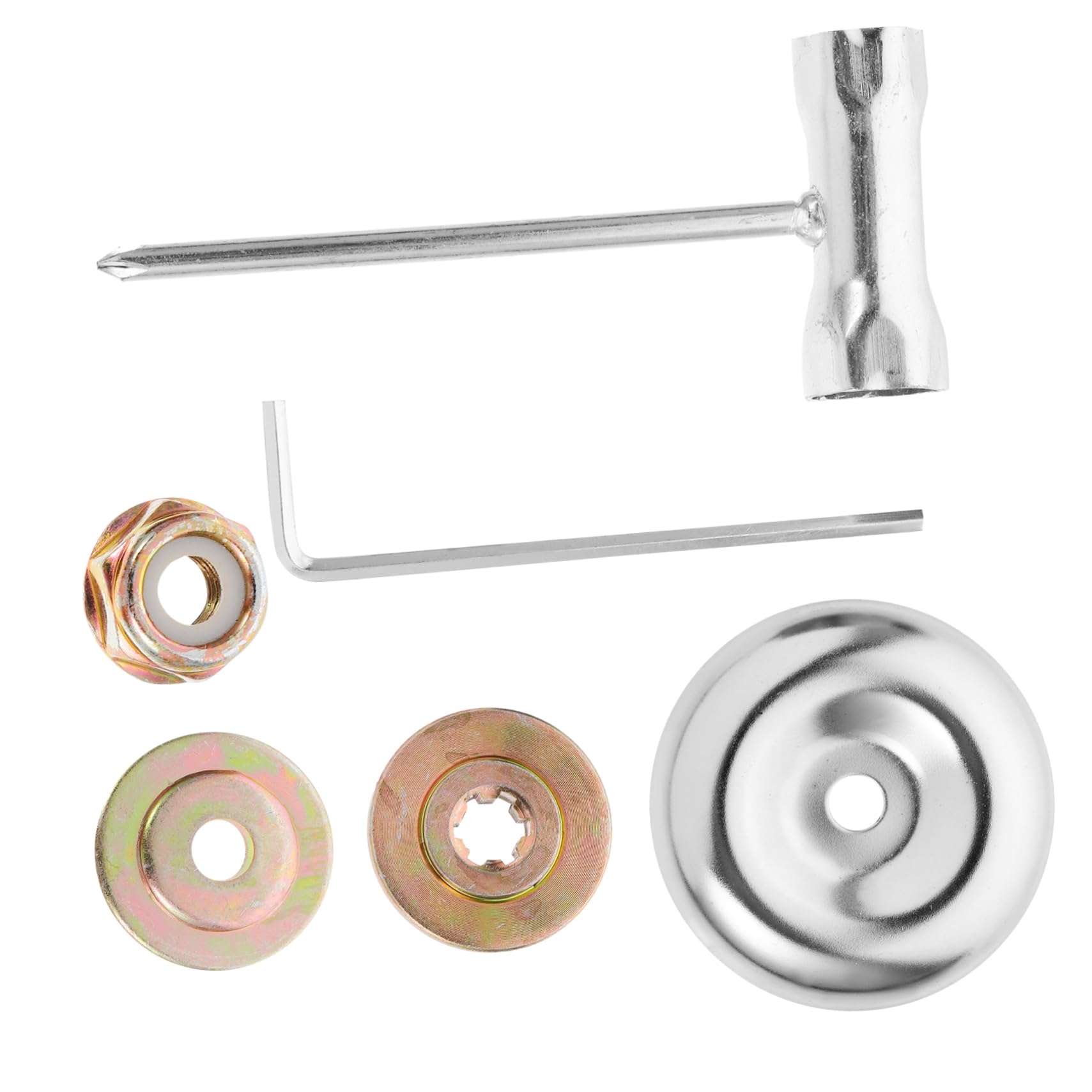 Yardwe 4 Juegos Accesorios para Cortacésped Llave para Cesped Disco De La Máquina Deshierba Llave De Repuesto para Disco De Cortacésped De Jardín Cobre