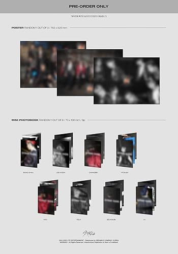 Miniatura 5 de JYP ent Stray Kids - Edición Estándar (Vol.1 Repackage) Álbum+Beneficio de Pre-Pedido+Póster Plegado+Juego de Tarjetas de Fotos Extra (A+B ver. Set)