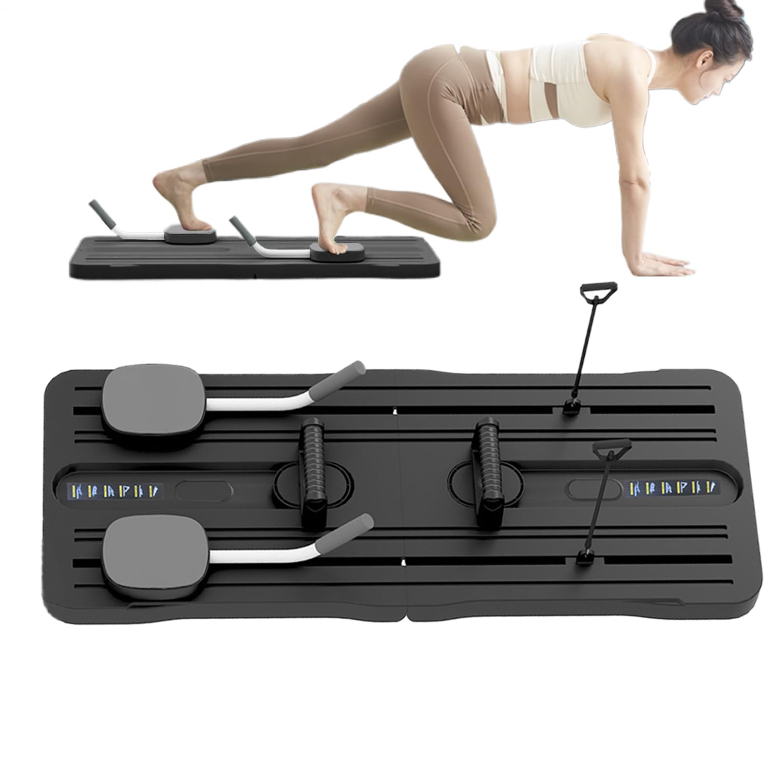 Pilates Reformator Set | Addominal trainer e piastra attrezzature, attrezzatura da allenamento multifunzionale per tutto il corpo che tonifica i muscoli