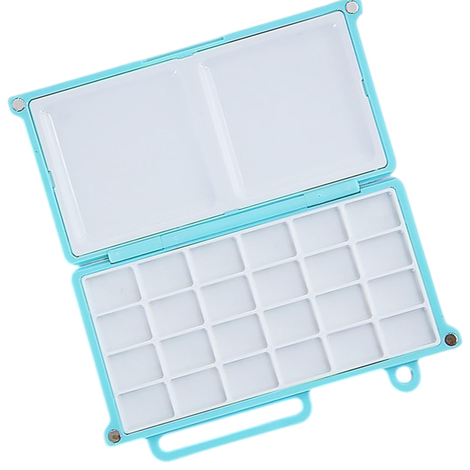 Jazuaiao Blue 24 Colors Empty Watercolour Painting Box Watercolour Paint Palette Paint Box For Artists Painter