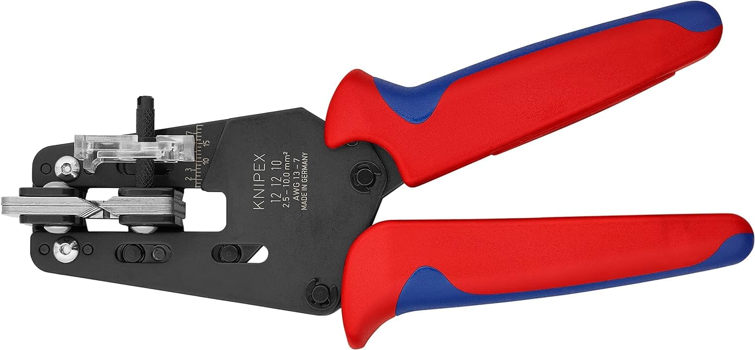 KNIPEX Precyzyjne szczypce do ściągania izolacji z ostrzami kształtowymi z osłonkami wielokomponentowymi 195 mm, 12 12 10