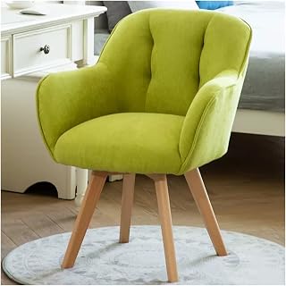 Svängbar fåtölj i sammet – stoppad accentstol med träben perfekt för små matsalar klubbar och utrymmen – t och Versatili