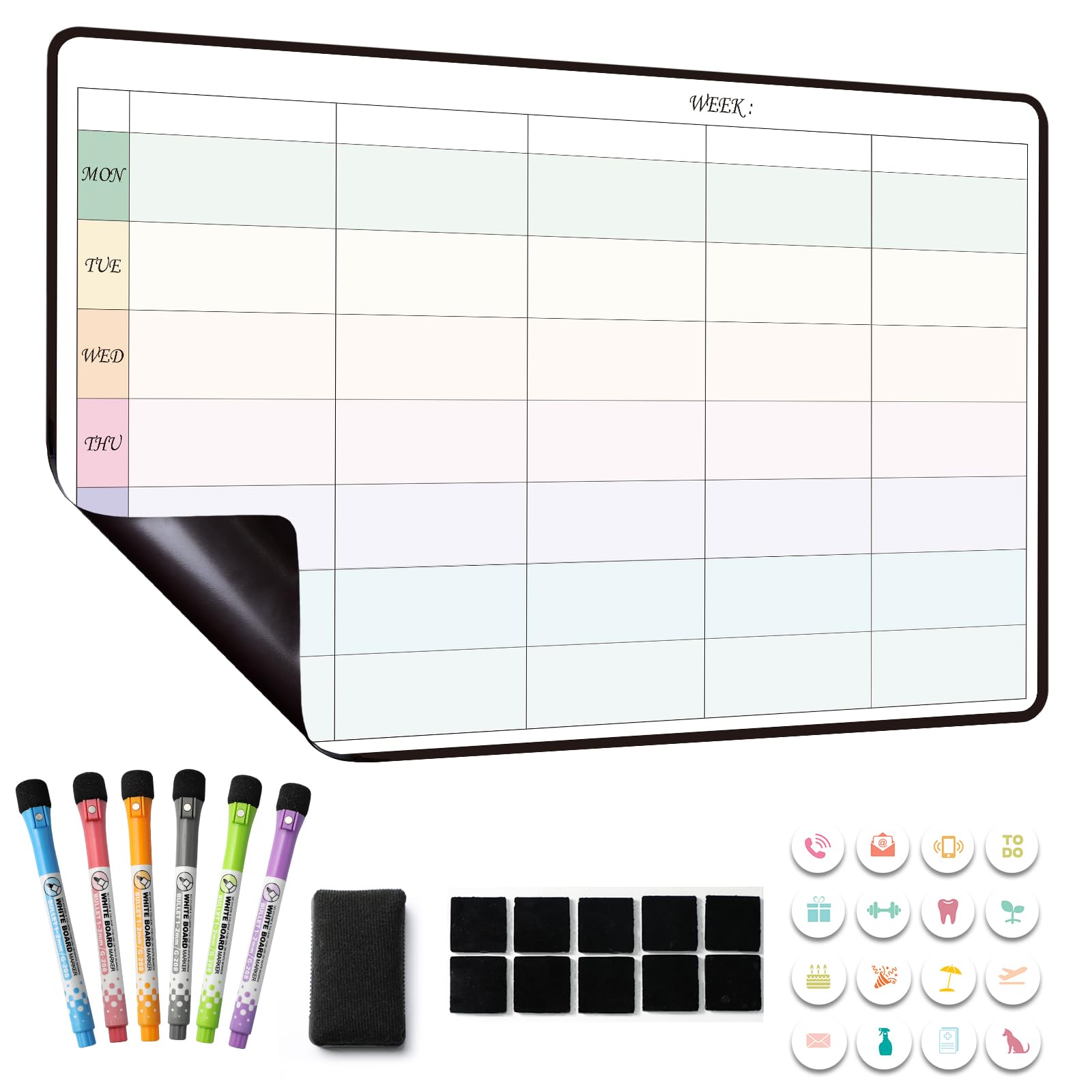 MCCORL Magnetic Family Planner 5 Columns
