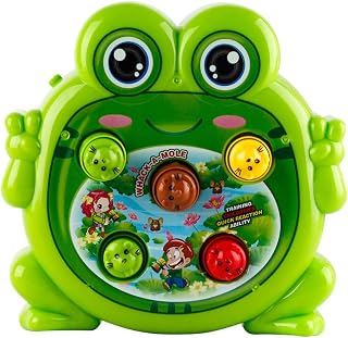 STOBOK Interactive Whack A Frog Toys Interactive Fun Beat Game Early Developmental Toy Gift for Toddler Baby Without Battery (Random Color)
