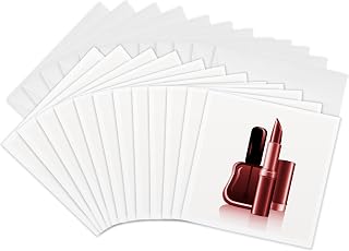 Greeting Cards - an Illustration of Deep Pink Nail Polish and A Lipstick - 12 Pack - Makeup