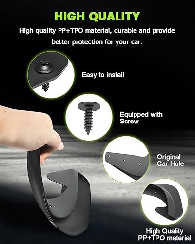 Miniatura 6 de SCITOO 4 protectores de salpicaduras negros delanteros y traseros para 2020-2021