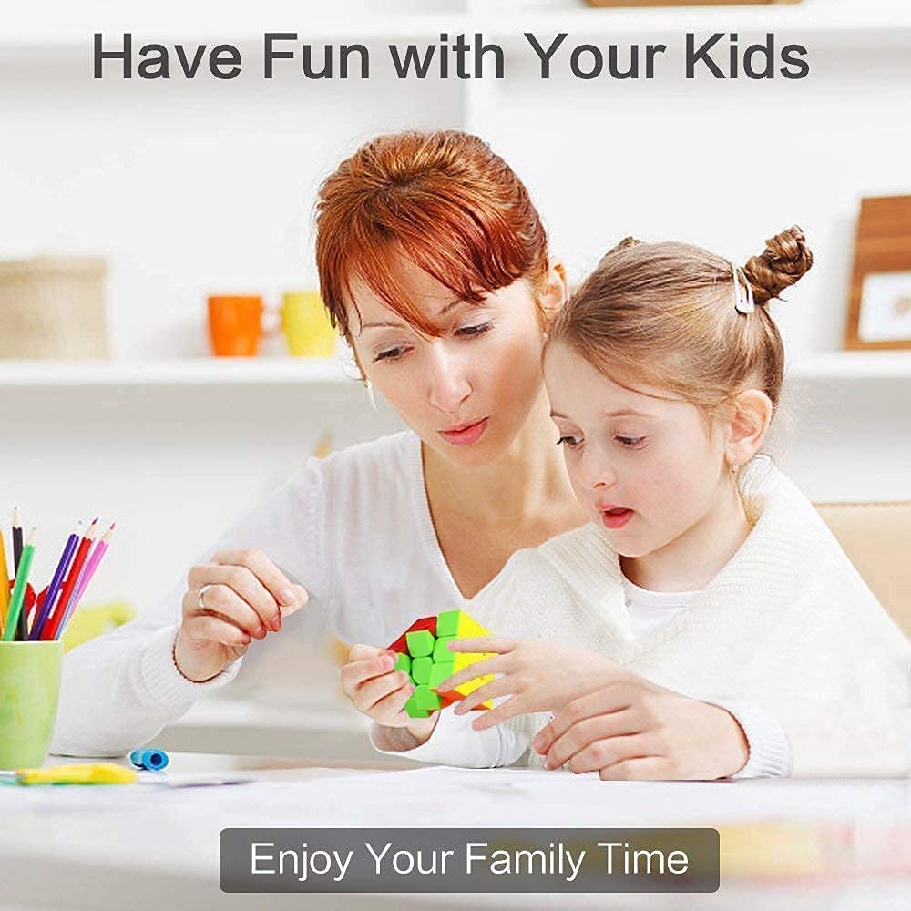 Glitzn Cube for Kids and Adults | Puzzle Games | Best Gift Option for Boys and Girls | Stickerless Rubiks Toys | Multi Color Sticker Less, Super Smooth (Multicolor) 4