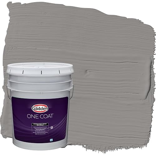 Glidden Exterior Paint + Primer: Gray/Antique Silver, One Coat, Flat, 5-Gallons