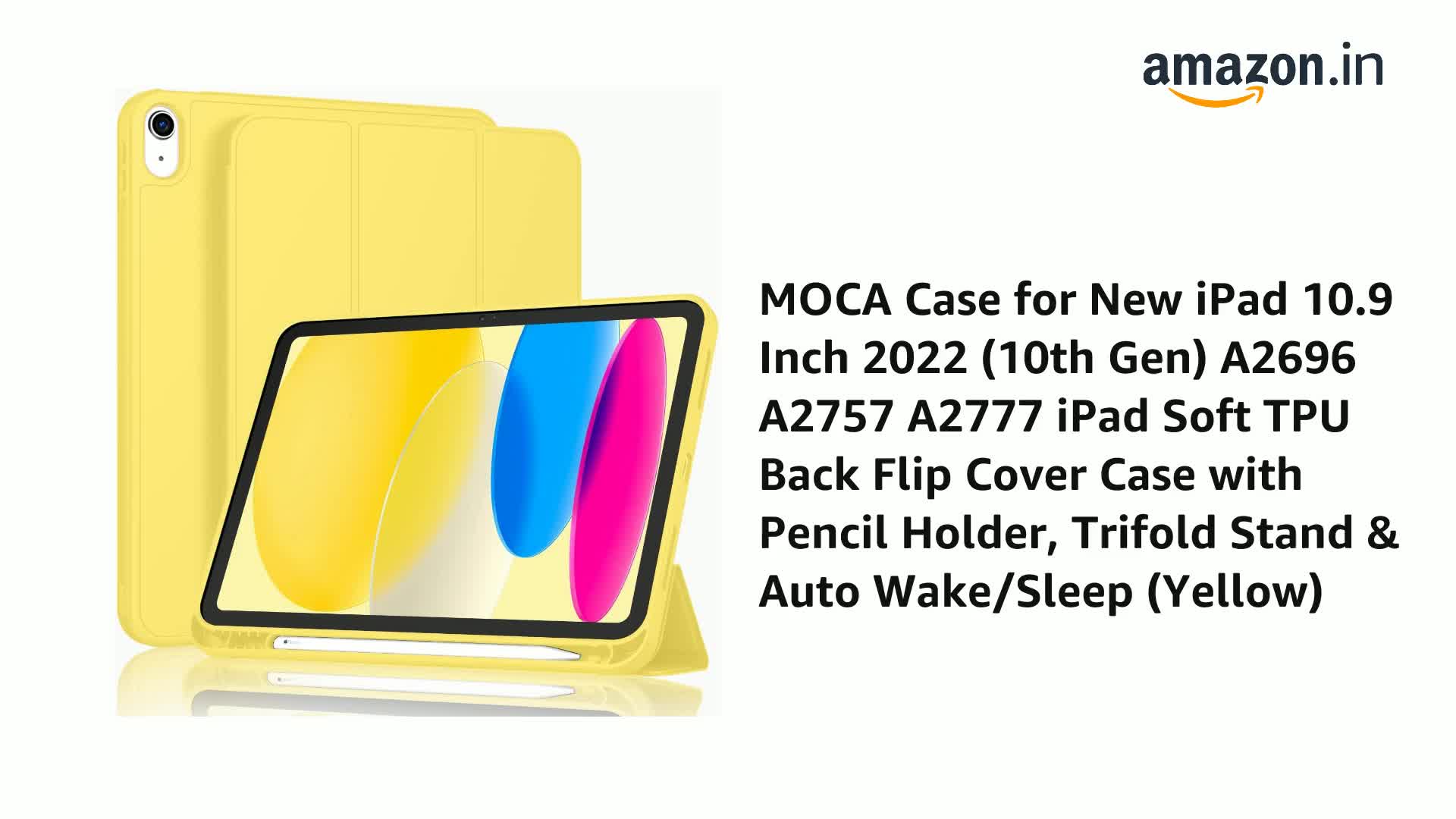 MOCA Smart Case for iPad (A16) 11th/10th Generation (2025/2022