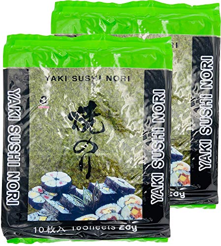 Yaki Sushi Nori -Alga Nori Para Sushi -2X10 Hojas