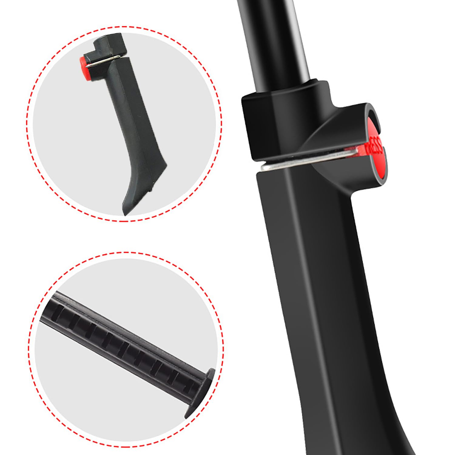 Cavalletto Bici a Doppia Gamba - 1 Pezzo, Nero, Cavallettoer per Bicicletta Regolabile, Supporto a due Gambe, Adatto a Diversi Tipi di Biciclette, tra cui Mountain Bike e Altre