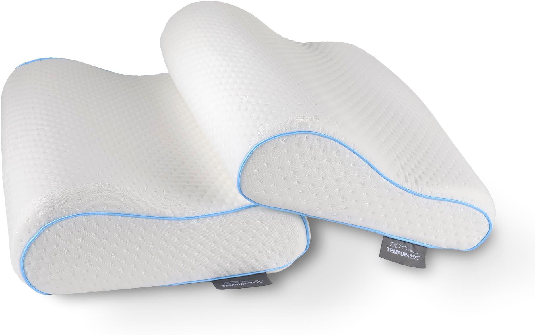 TEMPUR-Neck™ + Cooling Pillow, Standard - Medium Profile - 2-Pack