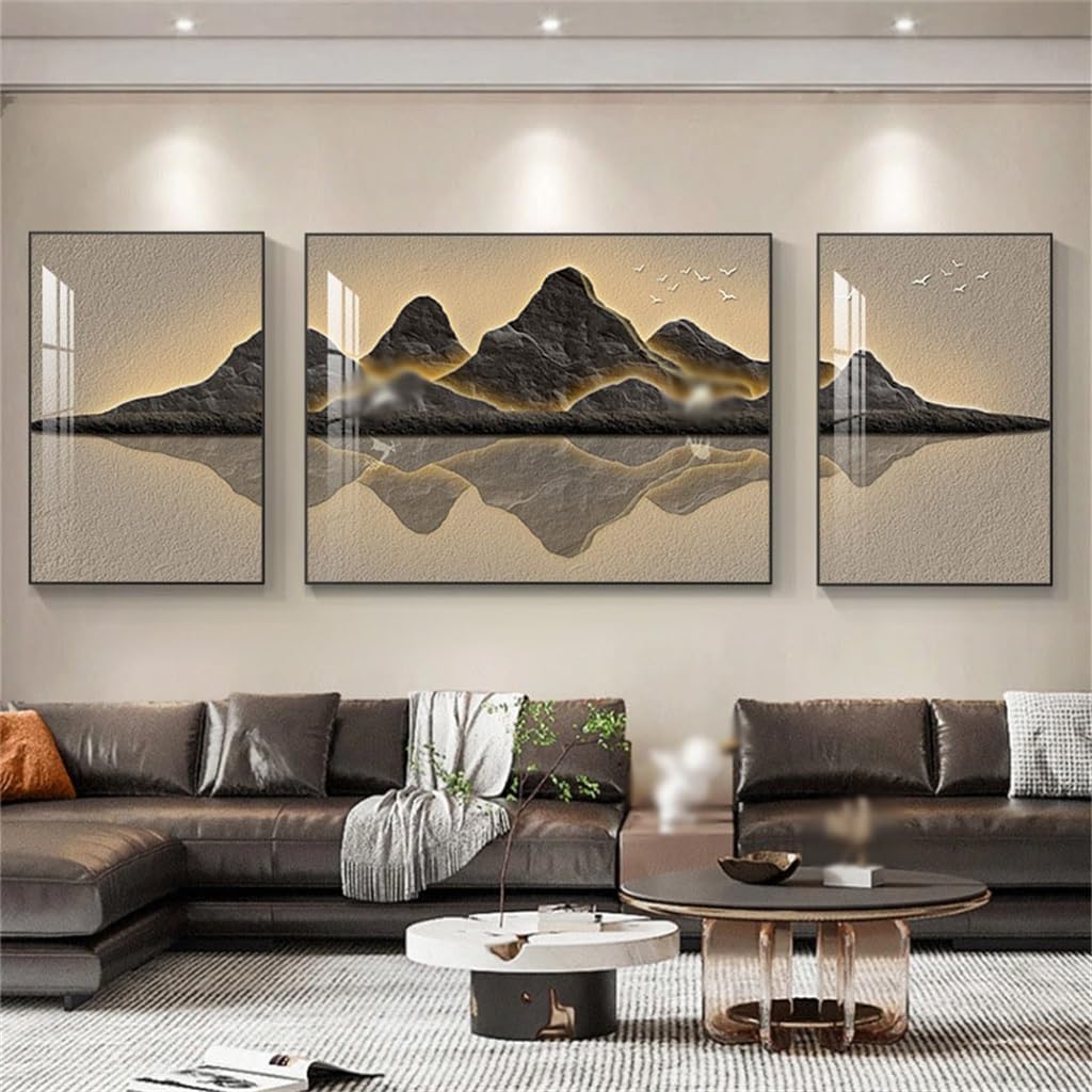 YNBJIL Living room decoration painting, sofa background wall hanging painting, mural(Medium)