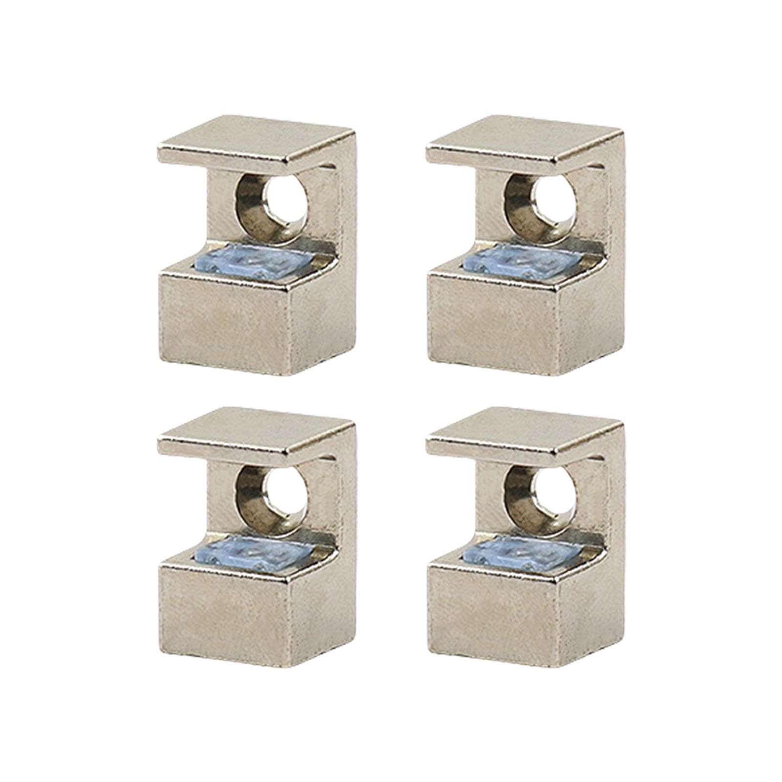 Msioytog A 4Pieces Djustable Glass Holders Zines Lloy Clamps For 10 12Mm Glass Suitable For Cabinets Nd Balconies Daily Use Showcases Brackets