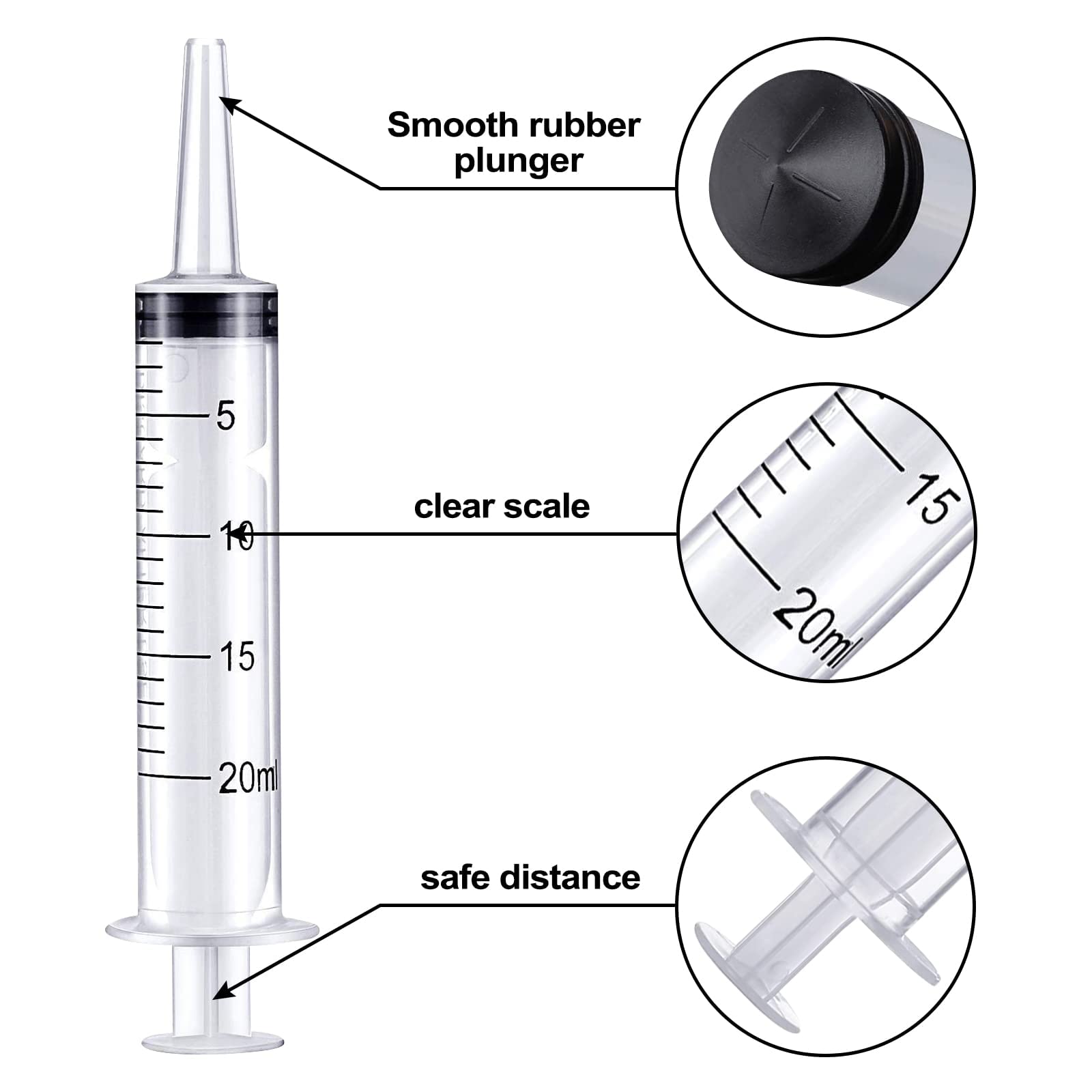 3 stuks spuit van 150 ml, spuit met slang, doseerspuit, oliespuit