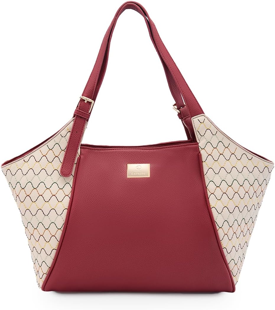 Caprese Shane Hobo, Maroon-Large | Stylish Handbag for Women | Spacious Compartment | Perfect for Casual & Daily Use