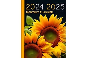 2024-2025 Sunflower-Themed Monthly Planner for Seamless Organization and Style