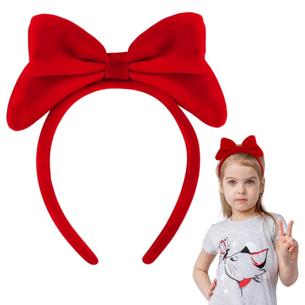 SHRIMPS ANTONIA HEADBAND RED カチューシャ Girl Kid Children Baby Red Ribbon Bow Snowwhite Elastic Hair