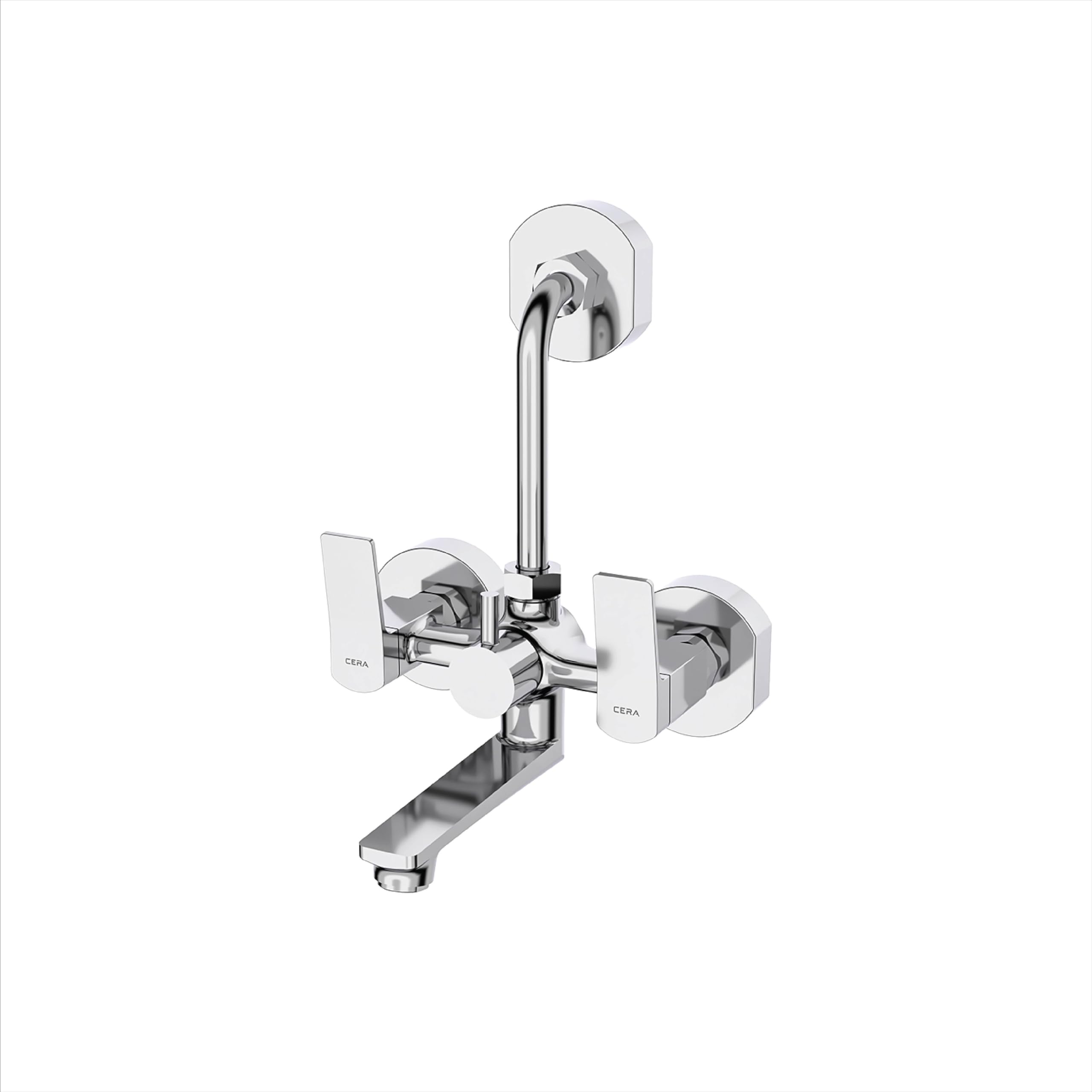 CERA Sylvina Wall Mixer 2-in-1 Spout Wash Basin Water Tap | Sink Faucet | Water Saving Features | Wall Mount | Chrome Finish | Durable and Reliable Premium Solid Brass | F1021401CH-image-43