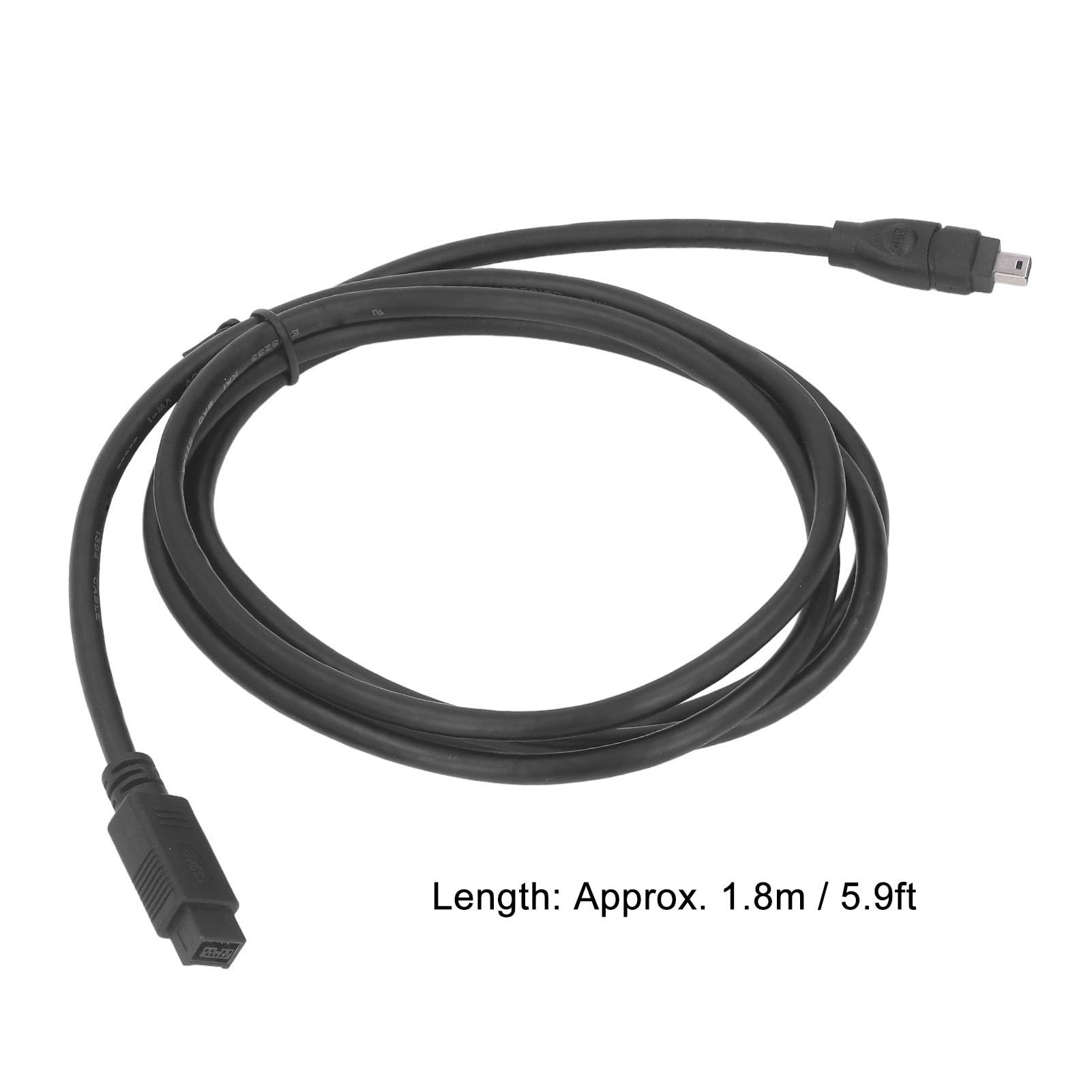 Cavo Firewire 800-400 da 9 a 4 Pin (9 Pin 4 Pin) 1,8 M, da Maschio a Maschio IEEE 1394 Cavo Firewire 800 da 9 Pin/4 Pin 6 Piedi (da 9 Pin a 4 Pin)
