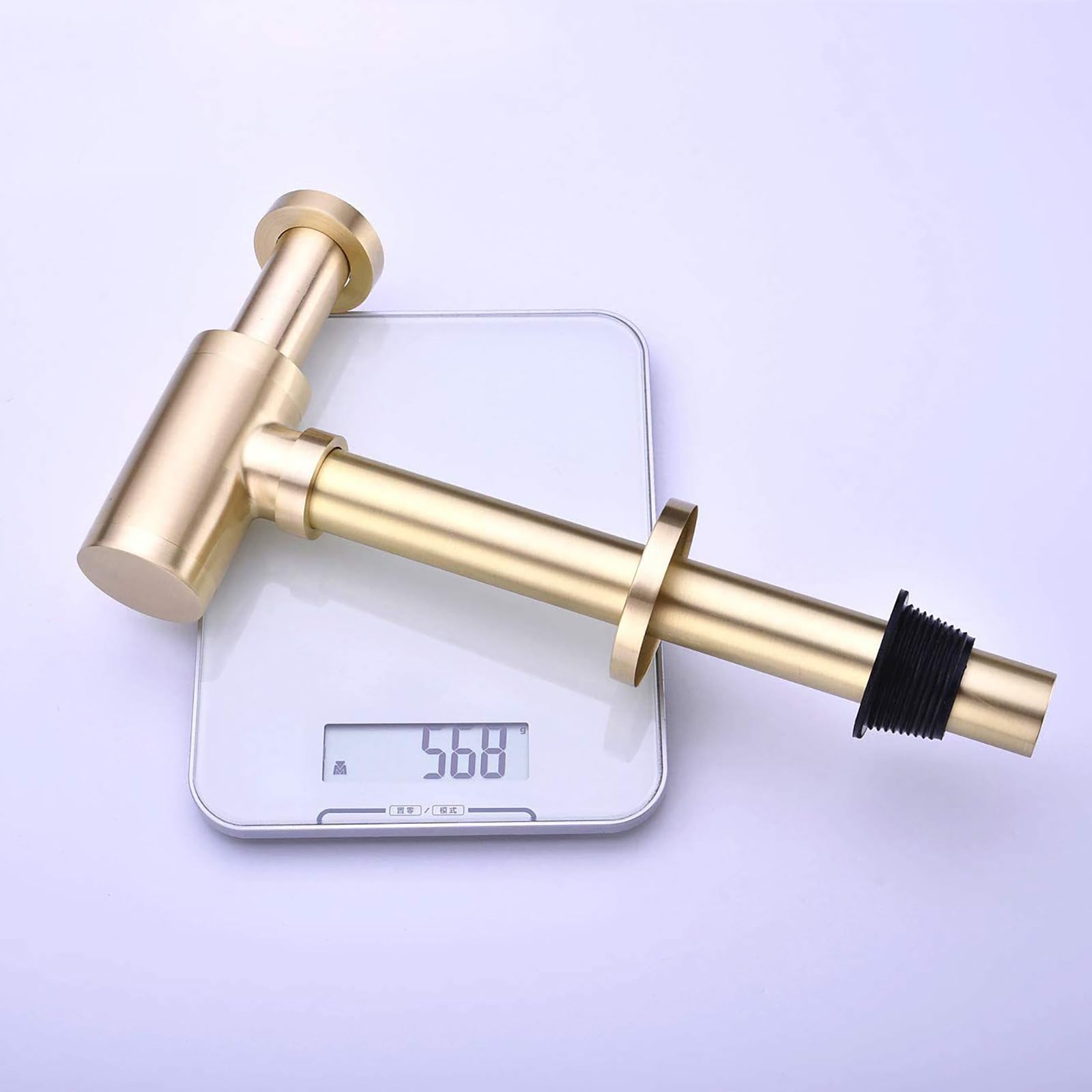 Siphon Waschbecken mit Pop-Up-Ablaufventil,Überlauf,Waschbecken Ablaufgarnitur,Höhenverstellbar Siphon Spüle für Waschbecken Waschtisch