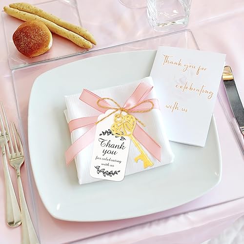 Miniatura 4 de KBDHYY 50 unidades de abrebotellas con llave dorada de 70 años, recuerdos de fiesta de 70 cumpleaños, abrebotellas de cerveza de 70 llaves,