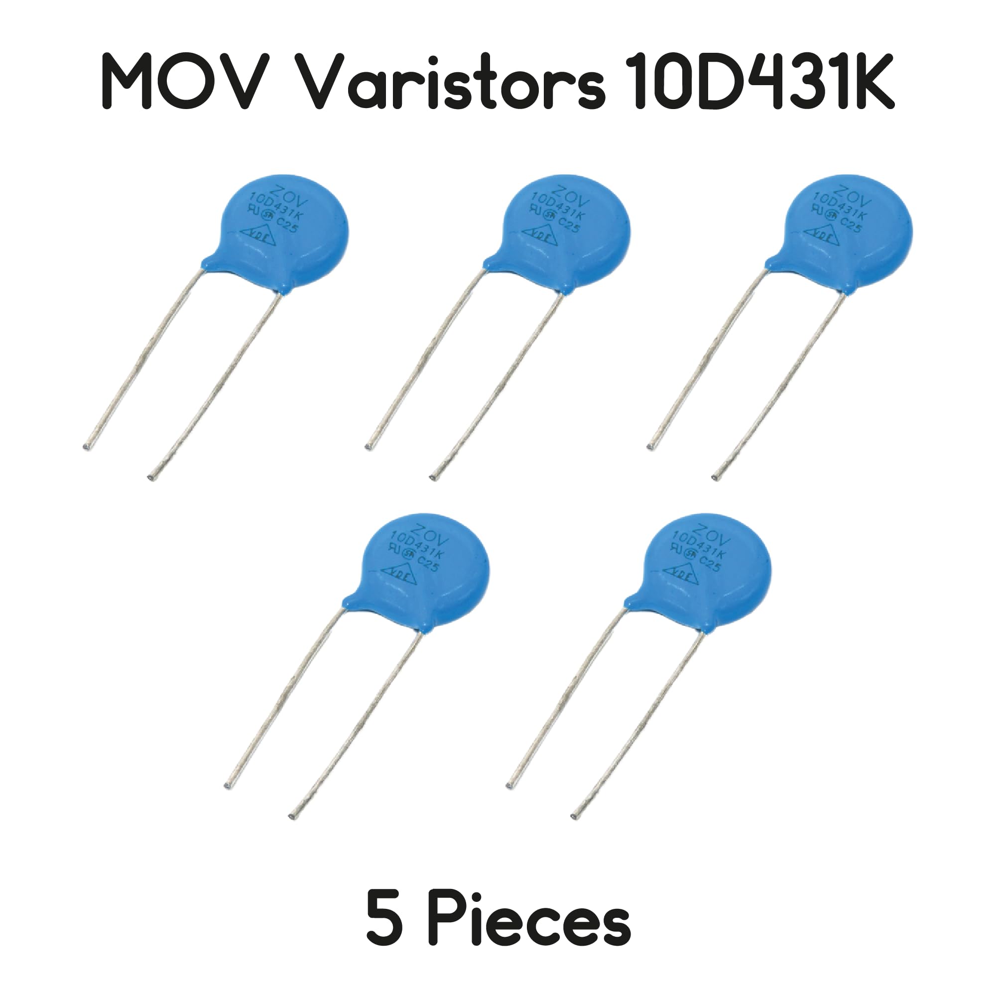 Varistori MOV 10D431K 430V 2.5KA - 5 pezzi