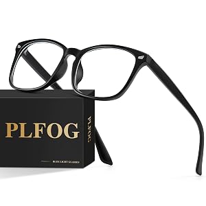 PLFOG Blue Light Glasses For Woman Men - Anti Eyestrain Computer Gaming Eyeglasses Blue Light Blocking Glasses