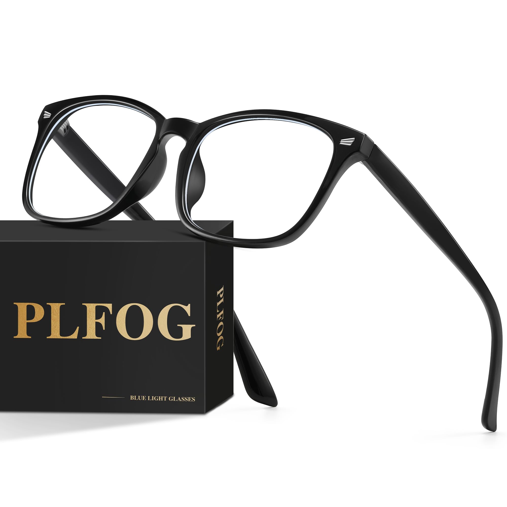 PLFOG Blue Light Glasses For Woman Men - Anti Eyestrain Computer Gaming Eyeglasses Blue Light Blocking Glasses