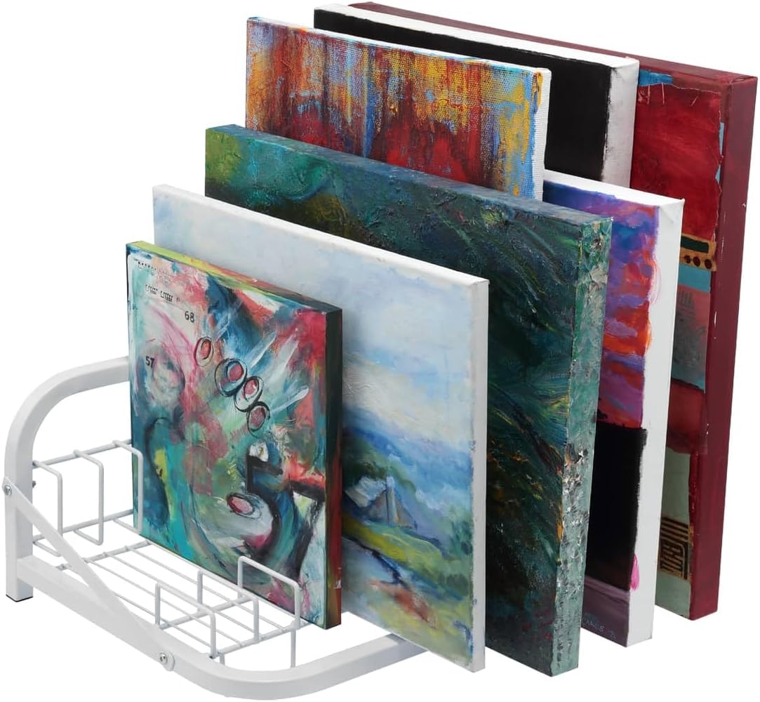 Dryden Art and Canvas Keeper - Small Table Model with Wall Mount For Storage, Organization and Transport of Canvases, Frames, and Panels - Small - 15x19x8.75"