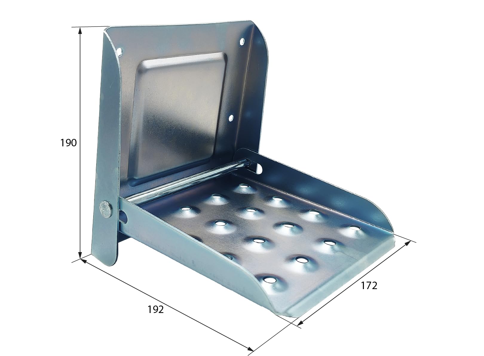PACK DE 2 UNIDADES ESCALERA ESTRIBO PELDAÑO ACERO CINCADO PARA CAMIÓN, REMOLQUE, SEMIRREMOLQUE, FURGÓN, 4x4, CARAVANAS