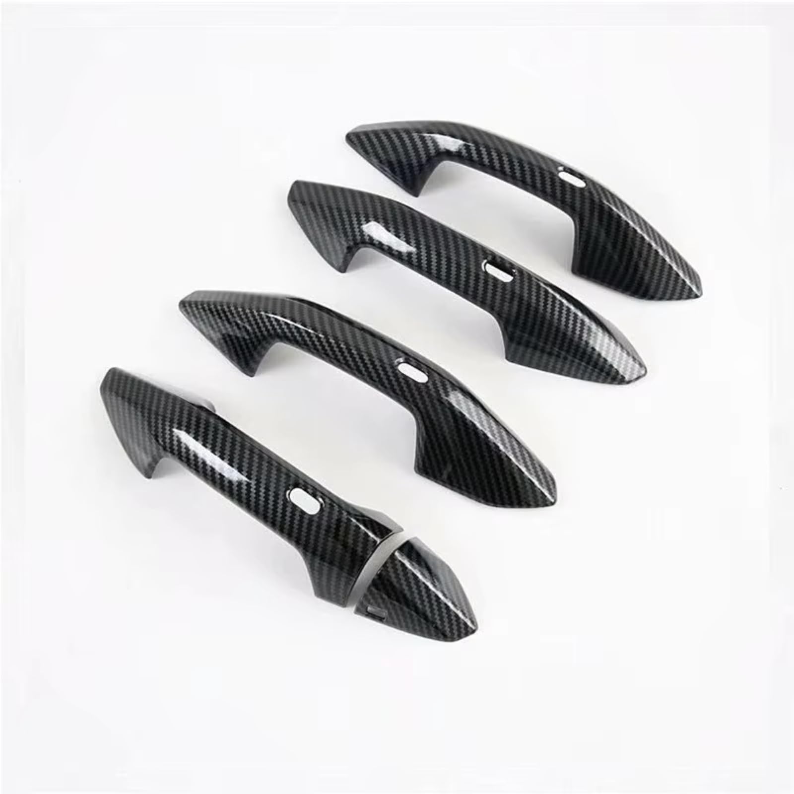 Cqrbne B For A3 8Y Sedan Sportback 2020-2024 Auto Lack Abs Car Accessories Carbon Fiber Set Sticker Chrome Door Handle Cover Trim Car Exterior Door Handle(B)