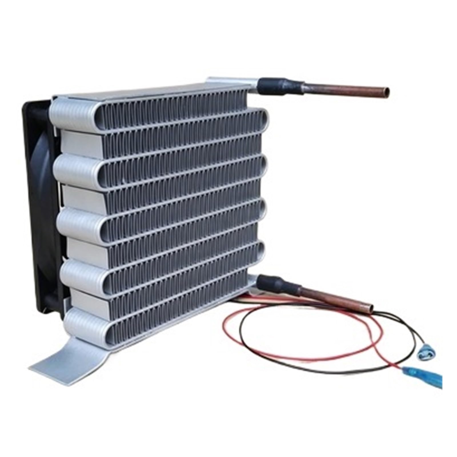 Condenseur de congélateur et de réfrigérateur WT1232S1, mini radiateur à condensateur | Refrigerator freezer air-cooled water-cooled aluminum fin copper tube heat exchanger with fan(WT1232S1,With 12V fan)