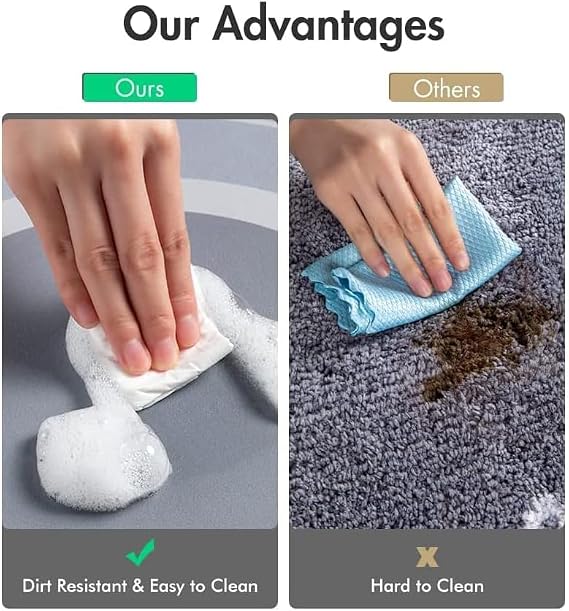 Bingobang Absorbent Bath Mat Non Slip Anti Mould 60 x 40 cm, Diatom Mud Bathroom Shower Floor Mat, Quick-Dry 4 Layer Thickened Rug for Bedroom, Kitchen, Toilet, Door