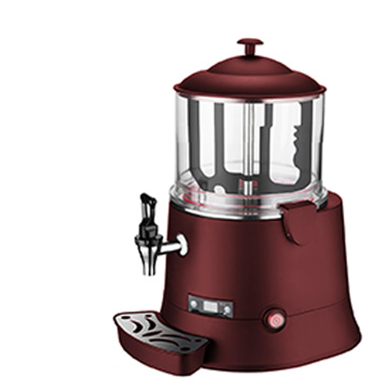Wo Lai Gou 10l Commercial Hot Chocolate Dispenser Machine – Beverage Warmer With Faucet For Heating Chocolate, Coffee, Milk, Tea - Perfect For Parties, Cafes, And Events Red 5L