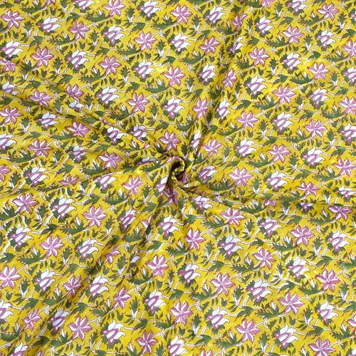 Image of TOAIArt Premium Jaipuri Dohar | AC Blanket Summer Quilt | Hand Block Printed | 3 Layers | Reversible | 150GSM 100% Mulmul Cotton | 100% Cotton Flannel Filling | King 108 inch X 90 inch |Pink Floral Pond