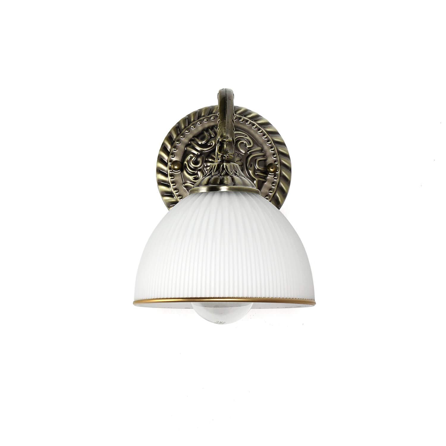 Easylight Lampada da parete Art Nouveau in metallo antico e vetro elegante classico E27 lampada da parete per interni soggiorno camera da letto corridoio