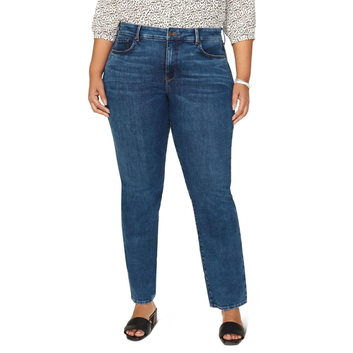 NYDJ Women's Plus Size Marilyn Straight Ankle Jeans | Slimming & Flattering Fit