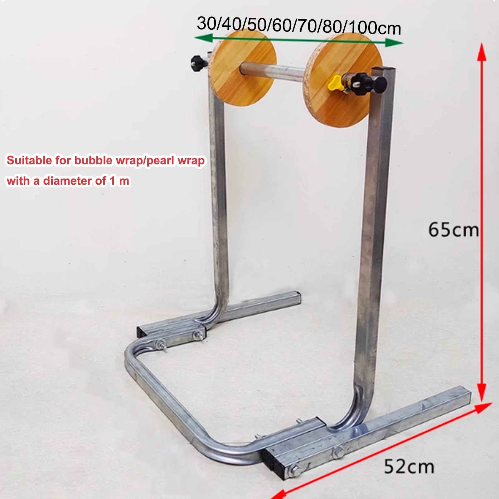 Support de Rouleau de Film à Bulles Pliable à Alimentation Verticale, Distributeur de Rouleau de Film à Bulles (30/40/50/60/80/100 cm) (30 x 52 x 65 cm)