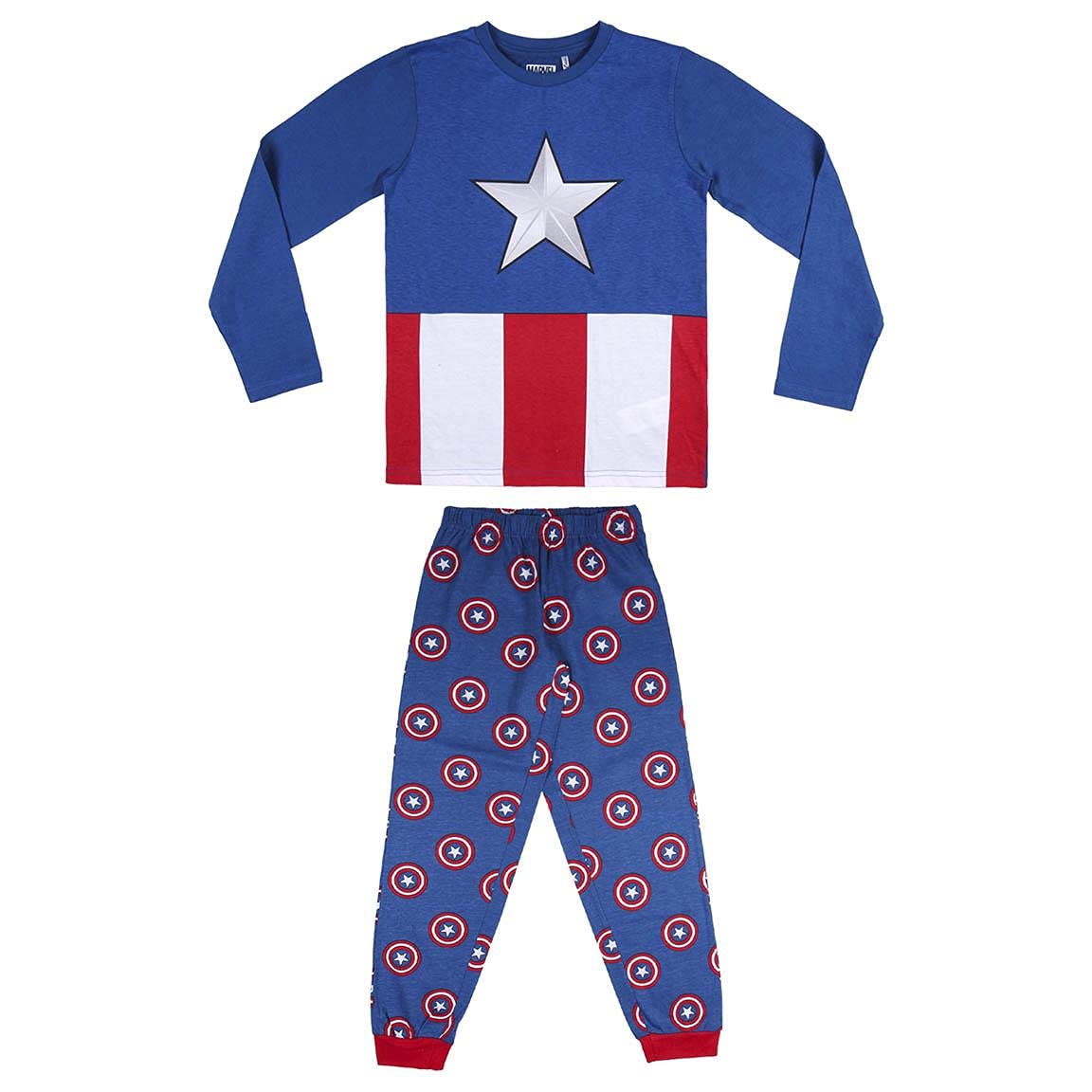 PIJAMAS Y BATAS PIJAMA LARGO AVENGERS CAPITAN AMERICA ROJO