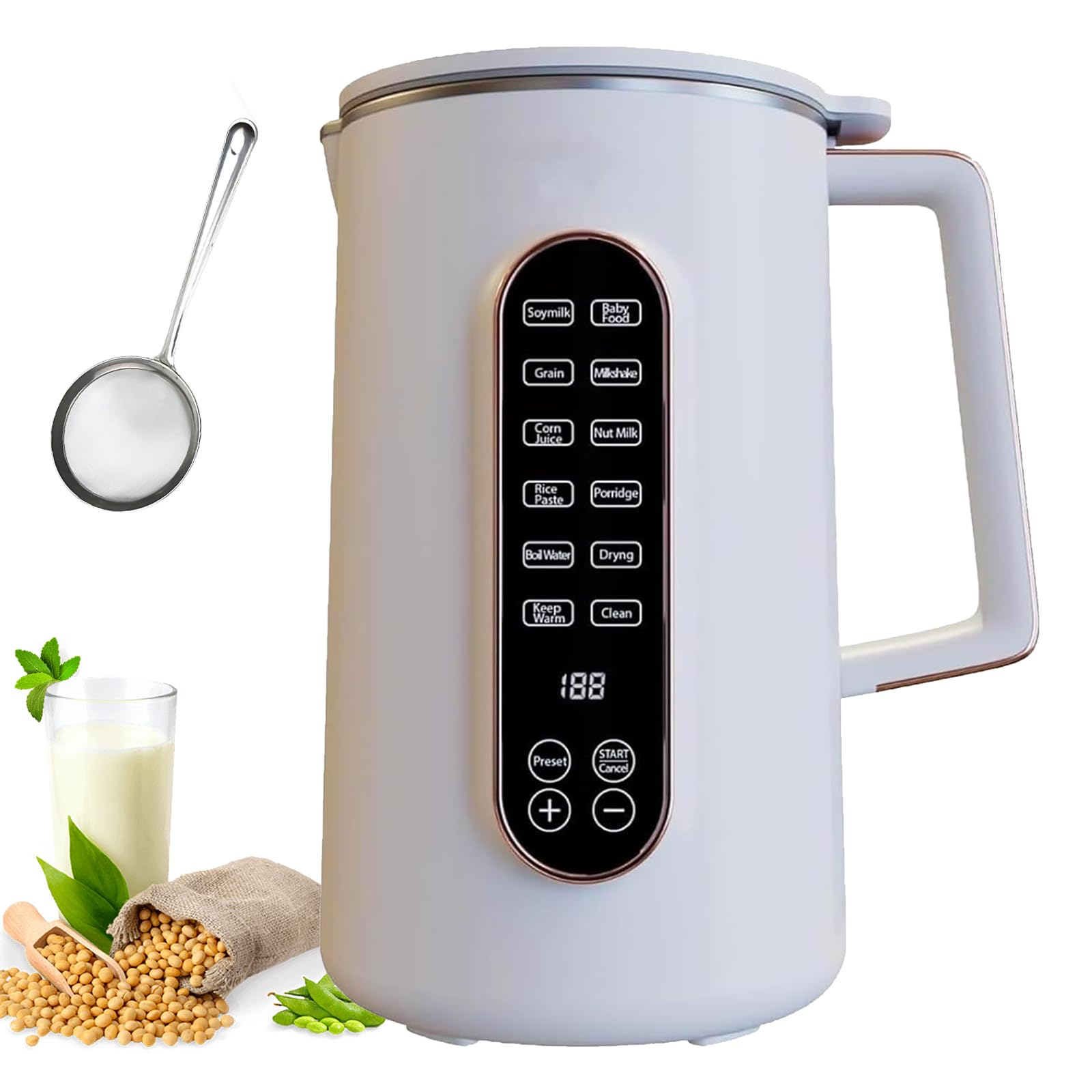 Machine à lait de soja automatique 1,2 L pour réussir vos laits végétaux sans filtre